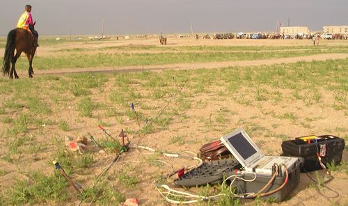 stejnosměrná geoelektrická aparatura GEA II v Gobi