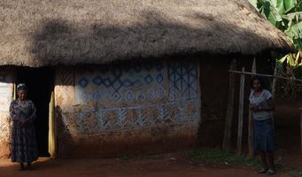 Několik typů východo afrických obydlí - tukulů z oblasti Oromska a Sidamska z roku 2015